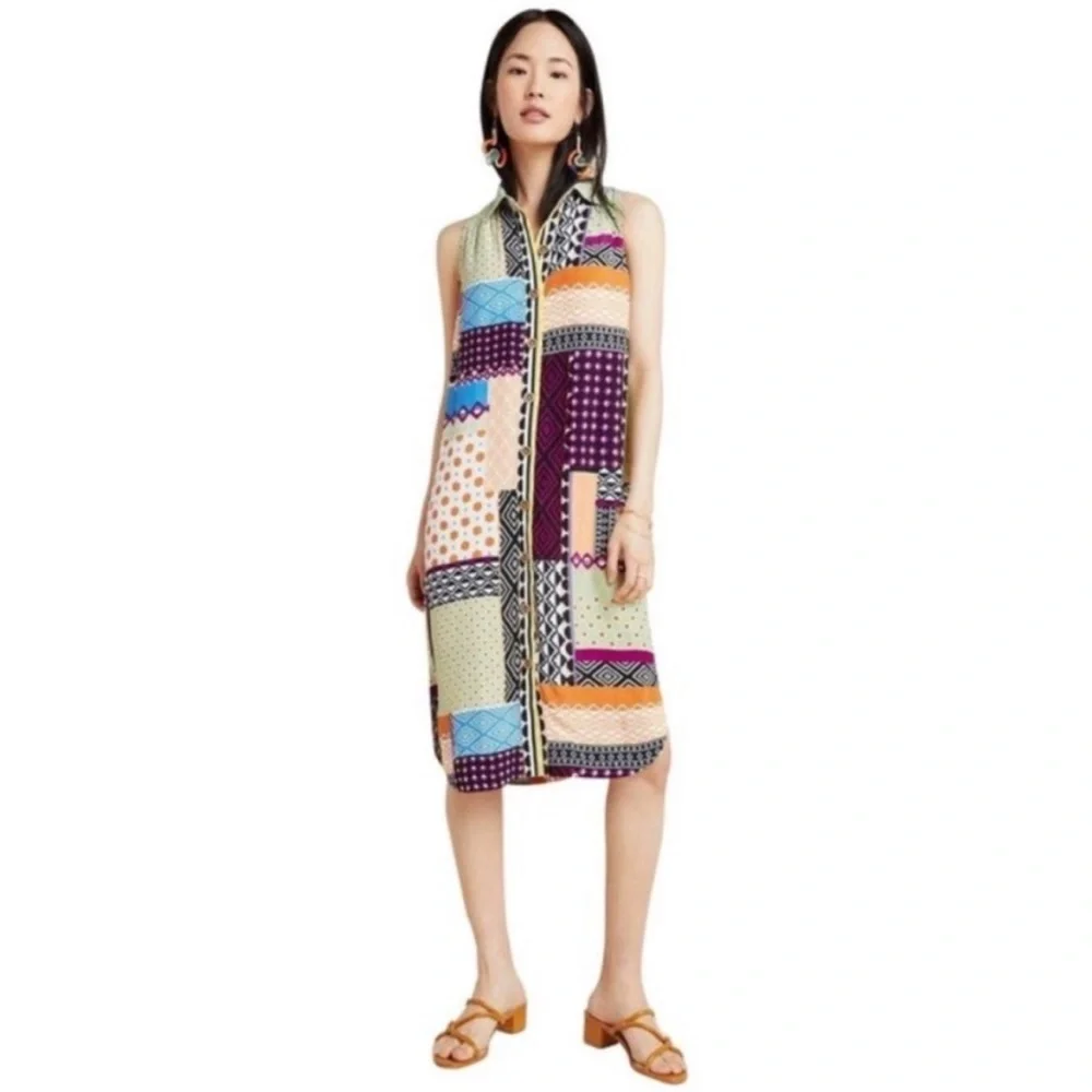 Anthropologie Everyday Patchwork Dress - Picture 4 of 10